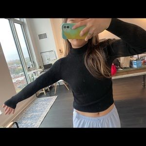 Knit top black (fits xs , s)